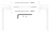 A set of white door handles and installation hardware, including screws and an Allen wrench, laid out on a white background. Produktbild-Vorschau