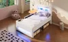 Polsterbett 90x200 cm mit Schublade, LED im Kopf- und Produktbild-Vorschau 6