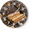Wanduhr - Rund - Glasuhr - Zimt Vanille Kaffee Getreide - Produktbild-Vorschau 1