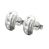 Ohrstecker Ohrring 9x5mm durchbrochen matt glänzend mit Produktbild-Vorschau 1