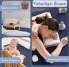 Collage showing different uses of a product: a guest room, a baby crib, and a massage table. Produktbild-Vorschau