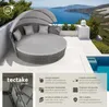 Bain de soleil rond modulable SANTORIN - gris Voir les images du produit 2
