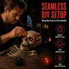 Leuchtende Totenkopf-Augen, LED-Halloween-Augen mit Timer, 2 Stück Produktbild-Vorschau