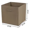 Aufbewahrungsbox Textil, braun 31x31x31cm Produktbild-Vorschau 2