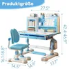 Bureau enfant réglable en hauteur, ensemble bureau et Voir les images du produit 2