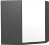 A corner cabinet with a white front and an anthracite side. Náhled obrázku produktu