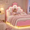 INONEFT Kinderbed, gestoffeerd bed 90x190 cm, prinsessenbed Productafbeelding-voorbeeld 6