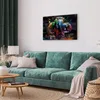 Italienischer Leinwand Leinwandbild - Colorful Elephants (1 Produktbild-Vorschau 3