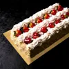 Plateau à gâteau rectangulaire doré 40 x 30 cm Voir les images du produit 2