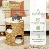 PawHut, torre per gatti, altezza 50 cm, con 2 nascondigli, Anteprima dell’immagine prodotto 4