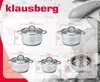 A collage of different sizes of Klausberg pots with dimensions indicated. Anteprima dell’immagine prodotto