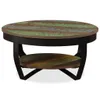 Tavolino con ripiano in legno massiccio antico 65x32 cm Anteprima dell’immagine prodotto 19