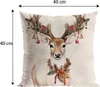 Taie d'oreiller, décorative, Noël 40x40cm Cerf Voir les images du produit 3