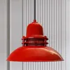 Hängelampe Metall Rot Retro Pendelleuchte Produktbild-Vorschau 1