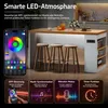 Isola da cucina Flieks con illuminazione a LED e presa di Anteprima dell’immagine prodotto 2