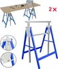 XINZI Lot de 2 chevalets d'échafaudage métalliques pliables Voir les images du produit 1