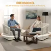 HOMCOM – otočné kreslo do obývačky s 360° otočným Náhľad obrázku produktu 5