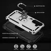 An exploded view of a phone case, showing its different layers and components, with labels and icons indicating features. Produktbild-Vorschau