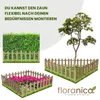 Floranica 4 Stk. Zierzaun aus Holz 100 x 40 cm nicht Produktbild-Vorschau 4