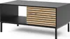 A black and wood coffee table with a sliding drawer. Náhled obrázku produktu