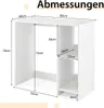 Kleiner Schreibtisch mit 2 Fächern Computertisch Bürotisch Produktbild-Vorschau 2