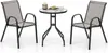 A set of outdoor furniture consisting of a round table and two chairs, presented against a white background. Voir les images du produit