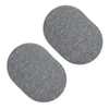 Two stacks of round, gray felt coasters are shown against a white background. Produktbild-Vorschau