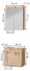 Badmöbel-Set Vicco Luna Eiche Wotan 2 Teile, Model 36774 Produktbild-Vorschau 2
