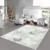 Teppich Kinderzimmer Babyzimmer Schmetterlingsmuster Produktbild-Vorschau 1