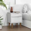 vidaXL Nočný stolík MOLDE White 40x35x48 cm Masívne Náhľad obrázku produktu 1