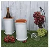 2er Set Weinkühler + Untersetzer weiß lasiert Ø 12.5 cm H Produktbild-Vorschau 2