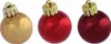 16 Stück Rote-Goldene Glänzende Glaskugeln Ø3,5 cm - Produktbild-Vorschau 3