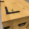 Rustikale Holztruhe auf Rädern 80 cm. Truhe mit Holzdeckel Produktbild-Vorschau 8