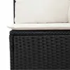 vidaXL 10-tlg. Garten-Sofagarnitur mit Kissen Schwarz Poly Produktbild-Vorschau 7