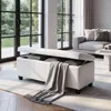Skladovací lavice Krien 112 x 45 x 45cm - Bílá Náhled obrázku produktu 5