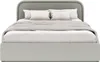 FEDVE Polsterbett JUKO aus Bouclé-Stoff 160x200 cm, Grau Produktbild-Vorschau 1