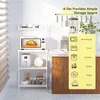 KOMFOTTEU Scaffale da cucina a 4 ripiani, scaffale in Anteprima dell’immagine prodotto 6