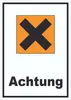 Schild Gefahrensymbol Gesundheitsschädlich Achtung Kreuz Produktbild-Vorschau 1