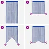 vidaXL Fadenvorhänge 2 Stk. 100 x 250 cm Blau Produktbild-Vorschau 5