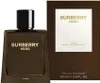 A bottle of Burberry Hero perfume and its packaging are displayed against a white and brown background. Produktbild-Vorschau