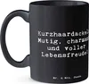 Mr. & Mrs. Panda Becher Spruch Mutiger Dackel - Schwarz - Produktbild-Vorschau 2