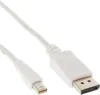 InLine Mini DisplayPort zu DisplayPort Kabel, weiß, 2m, 2 Produktbild-Vorschau 3