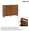 Armoire à chaussures Merax avec 4 portes battantes et 8 Voir les images du produit 9
