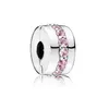 A silver charm with pink stones, shown against a white background. Produktbild-Vorschau