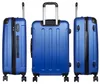 Three views of a blue suitcase on a white background. Produktbild-Vorschau
