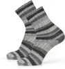 normani 2 Paar Gestrickte Wollsocken Bunt-geringelt Produktbild-Vorschau 3