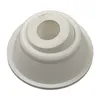 A white plastic foot for a pool ladder, viewed from a top-down angle. Produktbild-Vorschau