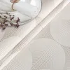 Tischdecke Geometrie Curva Grau Beige Oval 240x140cm Band Produktbild-Vorschau 7