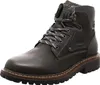 A black leather boot on a white background. Produktbild-Vorschau