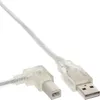 InLine USB 2.0 Kabel, A an B links abgewinkelt, Produktbild-Vorschau 1